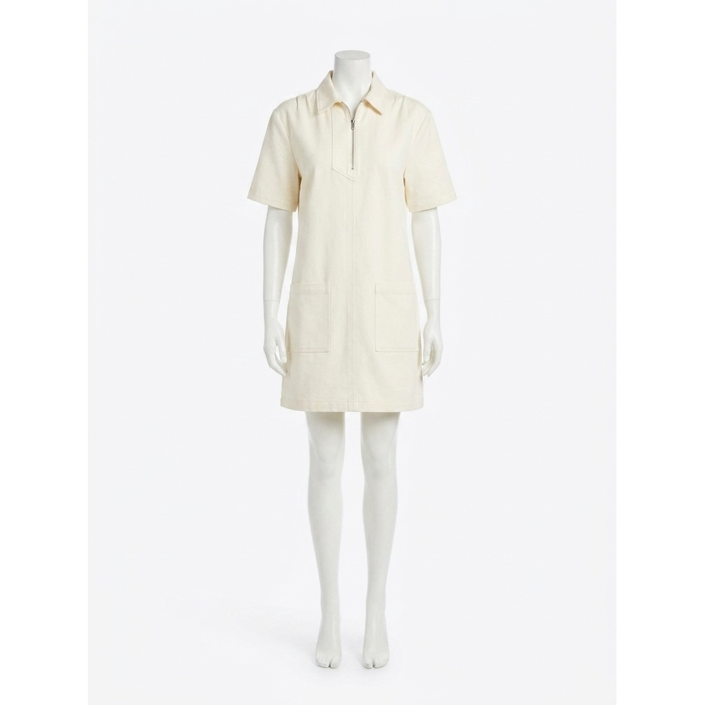 NEW FIFTEEN TWENTY sarah faux leather dress in bone